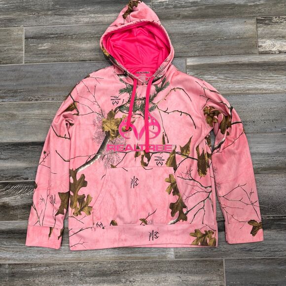 Realtree Girls 8-10 Pink Camo Hunting Warm Sweatshirt Soft Hoodie Front Pocket - Picture 6 of 7